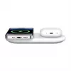 Belkin WIZ021VFWH - 2-in-1 kabelloses Ladepad mit Qi2-Technologie 15 W, Weiß