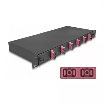 Glasfaser-Spleißgehäuse DeLOCK 67002 Schwarz Metall 482x220x44mm