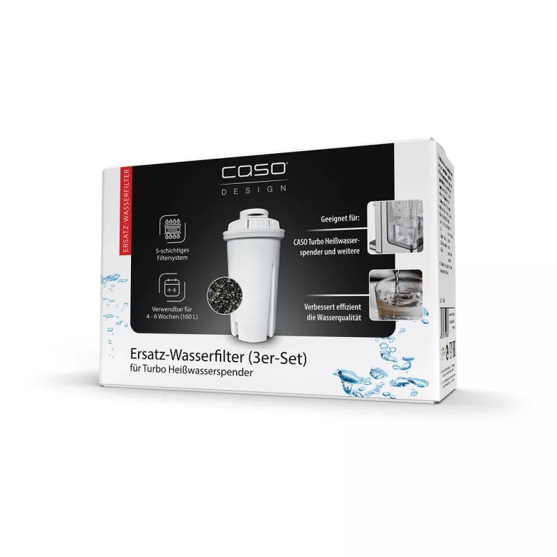 Caso | Ersatzfilter für Turbo-Heißwasserspender, 3 Stück
