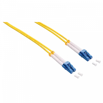 LogiLink - Patchkabel - LC Singlemode (M) zu LC Singlemode (M) - 1 m - Glasfaser - Duplex - 9/125 µm - OS2 - halogenfrei - gelb