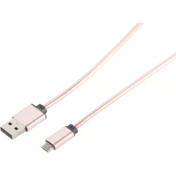 USB-Kabel S/CONN 14-11002 1 m USB A auf Micro-USB B Roségold