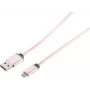 USB-Kabel S/CONN 14-11002 1 m USB A auf Micro-USB B Roségold