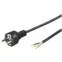 Wentronic Goobay Schutzkontakt-Netzkabel zur Selbstmontage, 1,5 m, Schwarz - Typ F (Typ F, CEE 7/7) > lose Kabelenden (51327)
