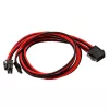 PHANTEKS 6+2-Pin PCIe-Verlängerung 50cm - ummantelt Schwarz/Rot (PH-CB8V_BR)