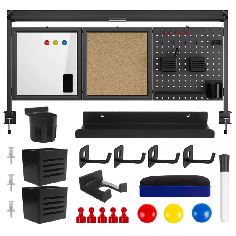 Schreibtischtrennwand ergo office ER-300 B, Breite 1250 mm, max. Belastung 10 kg