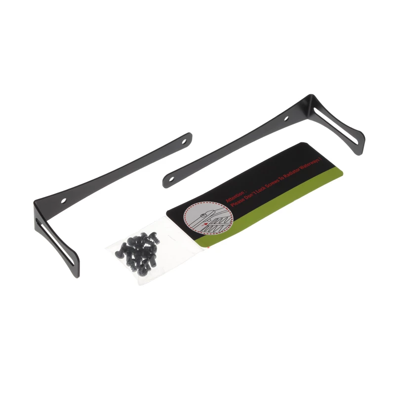 Radiatorhalterung BitsPower BP-120RADHV2-BK — schwarze Montagehalterung für 120-mm-Radiatoren