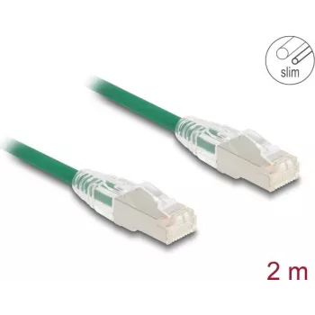Netzwerkkabel DeLOCK RJ45 Cat.6A Stecker auf Stecker 2m grün