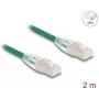 Netzwerkkabel DeLOCK RJ45 Cat.6A Stecker auf Stecker 2m grün