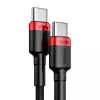 Baseus Cafule PD2.0 100W Flash-Charging USB-auf-Typ-C-Kabel (20V 5A) 2m Rot+Schwarz