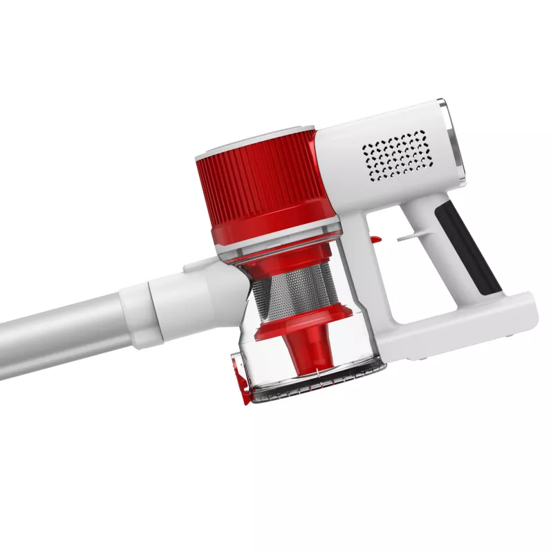 Akku-Staubsauger Adler AD 7051 — 300 W max, 22,2 V Batterie, 0,6 L beutellos, Edelstahlrohr, EPA F8, LED-Licht, weiß/rot