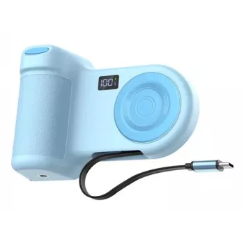 Aktiver Telefonhalter Belkin Stage PowerGrip – 9300 mAh Akku, Hellblau