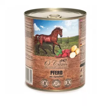 O'CANIS Pferdefleisch mit Kartoffeln - Nassfutter für Hunde - 800g
