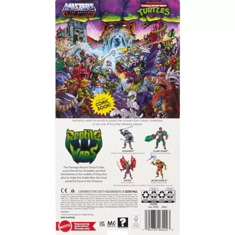 Actionfigur MATTEL MotU Origins Core Leonardo JBN03 – Sammlerfigur im 6-Zoll-Format, beweglich