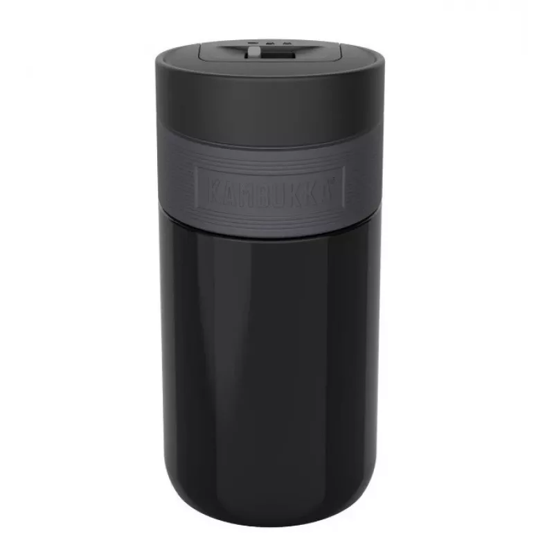 Thermobecher Kambukka Etna 300 ml Pitch Schwarz — isolierter Reisebecher, Edelstahl, auslaufsicher, 300 ml