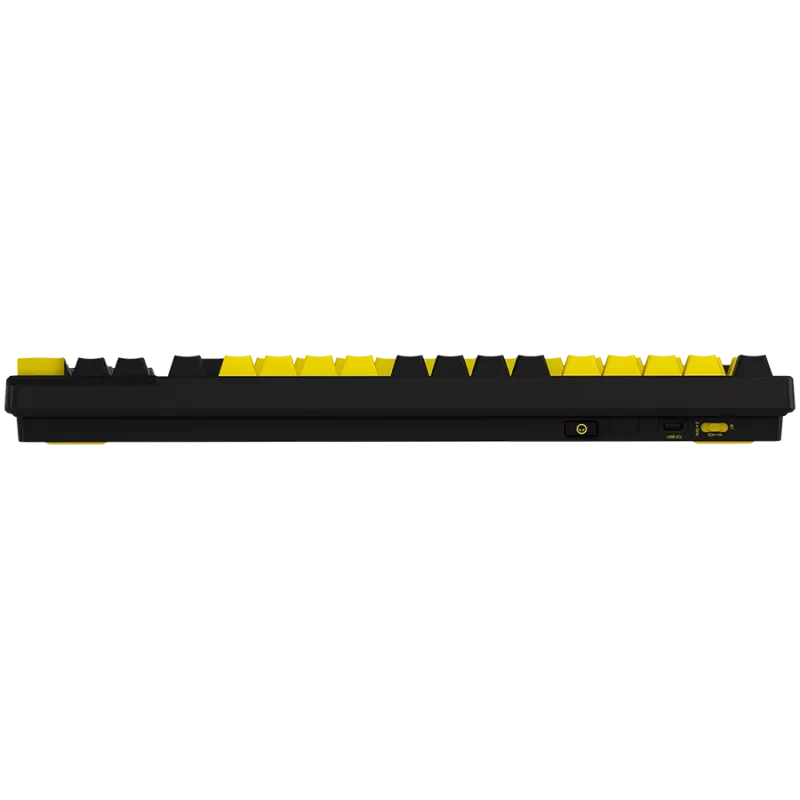 LORGAR KBP70TKLW, Kabellose TKL Mechanische Gaming-Tastatur Pro, Schwarz/Gelb, EN-Layout