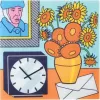 NeXtime klok 8170 Go van Go, 43x43 cm, Wand, Mehrfarbig