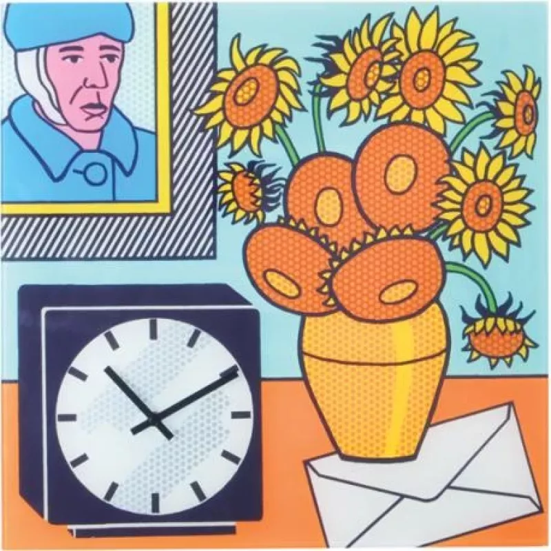 NeXtime klok 8170 Go van Go, 43x43 cm, Wand, Mehrfarbig