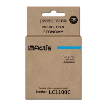 Tintenpatrone ACTIS KB-1100C kompatibel für Brother, Cyan, 19 ml, Standard-Reichweite