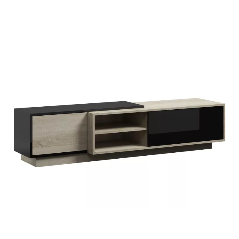Cama TV-Schrank SIGMA1 180 Sonoma-Eiche/schwarz glänzend