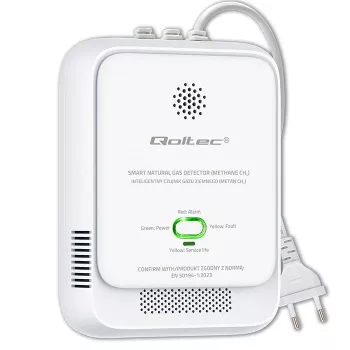 Gaslecksensor QOLTEC NG 85dB LE – Erdgas (CH4)-Detektor, akustischer Alarm 85 dB