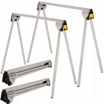 Stanley STST81337-1 klappbarer Metall-Sägebocksatz, 2 Stück