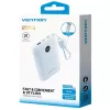 Powerbank Vention 10000mAh 22,5W — 2× USB‑C, 1× USB‑A, blau