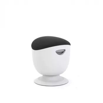 Ergonomischer Balancestuhl up up Seul D48 — Schwarzer Stoffsitz, weißes Gestell, höhenverstellbar