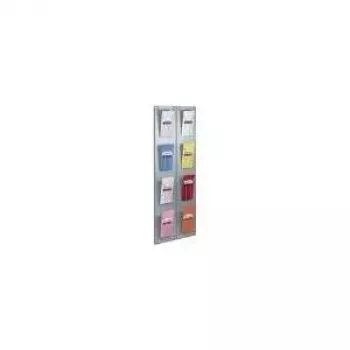 Wand-Prospekthalter Kerkmann 6196 Aluminium, 1/3 DIN A4, 4 Fächer