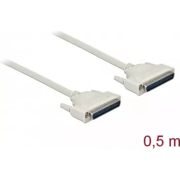 Serielles Kabel DELOCK 86911, D-Sub 37-polig auf D-Sub 37-polig, beige, 0,5 m