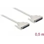 Serielles Kabel DELOCK 86911, D-Sub 37-polig auf D-Sub 37-polig, beige, 0,5 m
