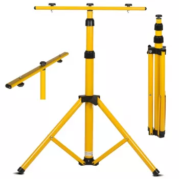 Stativ MACLEAN MCE583 höhenverstellbar für Flutlichter, Metallrahmen, gelb