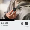 Drahtloser Bodypack-Sender DJI MIC 3 – kompakter tragbarer Mikrofonsender, Schwarz/Grau