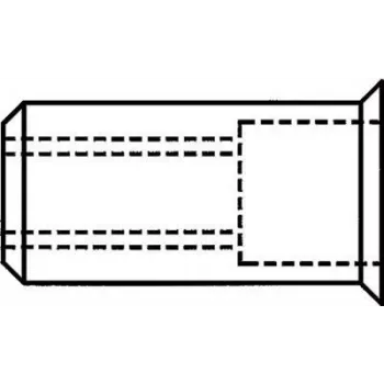 Blindnietmutter GESIPA Al M5x7x12,5 kleiner Kopf, Klemmbereich 0,5–3,0 mm, Packung mit 500