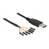 USB-Kabel DeLOCK 1,8 m USB2.0-A/TTL 6-pol Schwarz