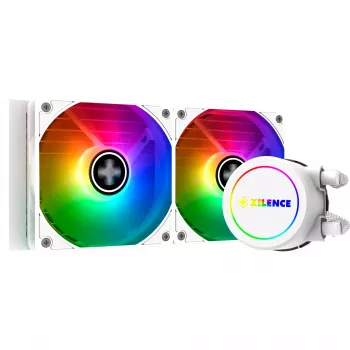 All-in-One-Flüssigkeitskühler XILENCE Performance A+ XC974 — 240-mm-Radiator, 300 W TDP, weiß, ARGB