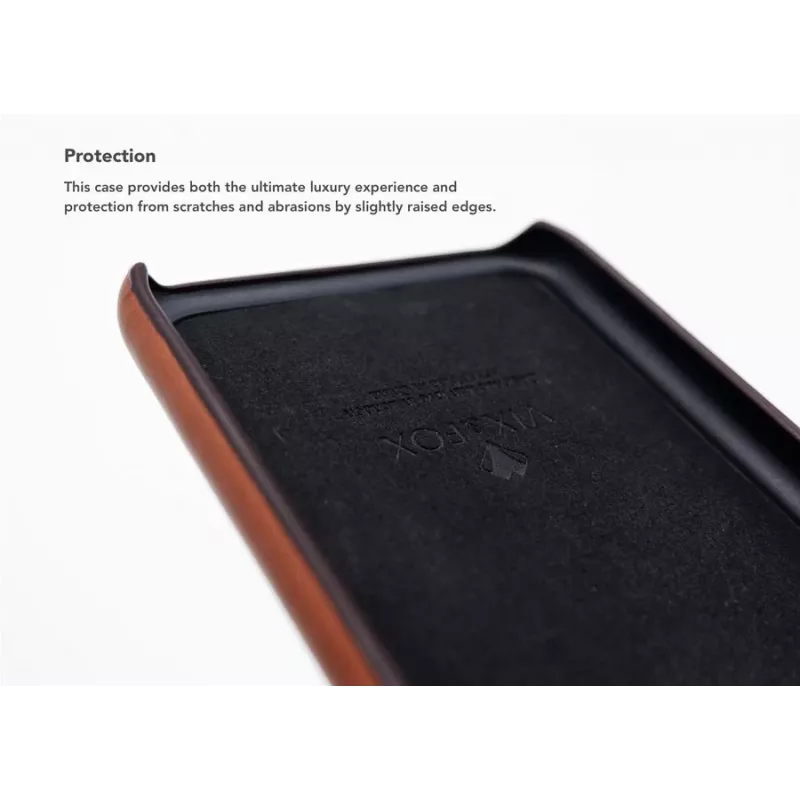Kartenfach-Rückenschale VixFox für Samsung S9 — karamellbraun, Rückabdeckung mit Kartenfach