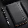Dux Ducis Hivo Ledertasche mit Klappe, Naturleder-Brieftasche für Karten und Dokumente, Samsung Galaxy S22+ (S22 Plus), Schwarz