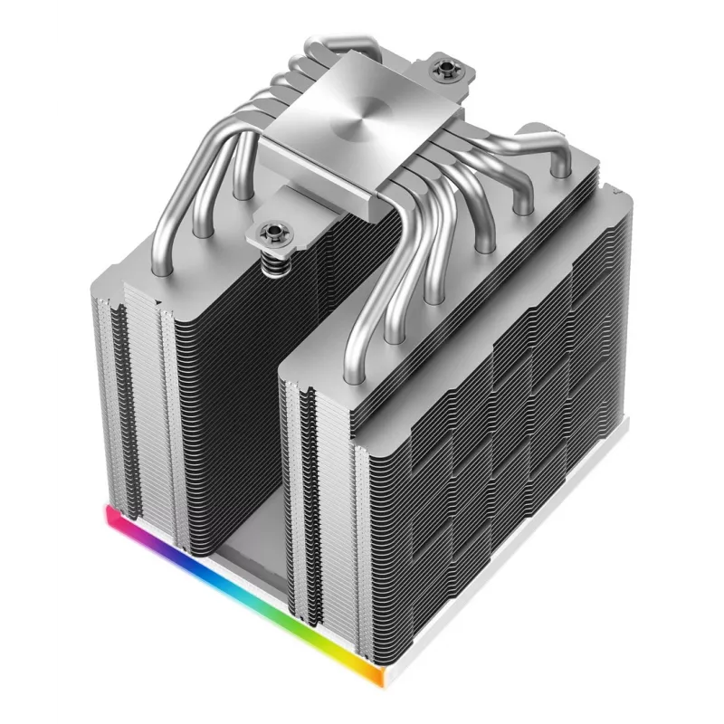 Luftkühler DeepCool AK620 Digital SE White — zwei 120-mm-Lüfter, 6 Heatpipes, PWM, LGA-1700-Unterstützung, integrierte Anzeige