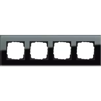 GIRA 4fach Rahmen Esprit, Standard 55, System 55 Schwarz 021405