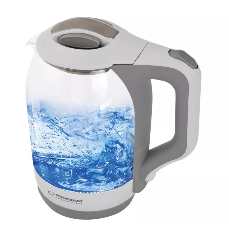 Elektrischer Wasserkocher Esperanza 1,7 L 1500 W Weiß Mehrfarbig