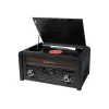 Plattenspieler muse MT-115 W — schwarz/gold, 33-45-78 U/min, J-förmiger Tonarm, Drehregler für die Lautstärke, 240V AC