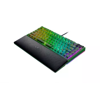 Mechanische Gaming-Tastatur Razer SchwarzWidow V4 75% — Kabelgebunden US-Layout, Phantom Grün Edition, taktile mechanische Razer-Schalter