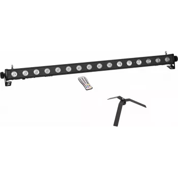 LED-Lichtleiste EUROLITE PIX-16 QCL mit Bodenständer FS-4, Stahl schwarz