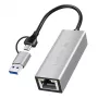 USB-A/-C auf 2,5G Ethernet-Adapter, grau