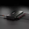 Lindy 7 Port USB 3.0 Metal Hub, USB 3.2 Gen 1 (3.1 Gen 1) Type-A, 5000 Mbit/s, Schwarz, 0,8 m, 185 mm, 75 mm