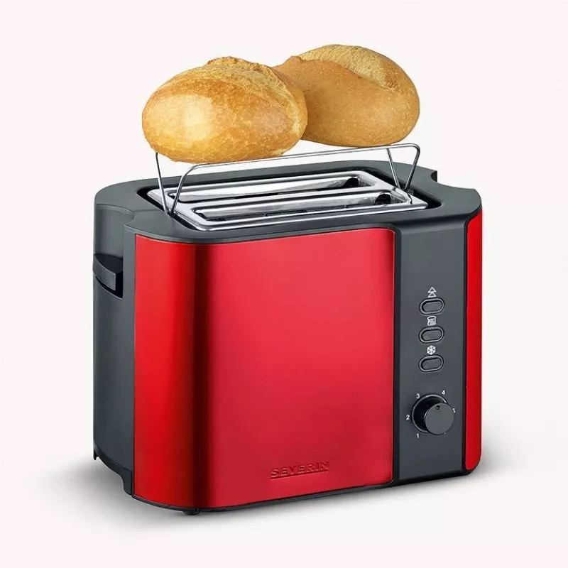 Toaster Severin AT 2217 2 Scheiben 800 W Schwarz Rot