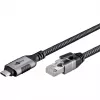 Goobay 70755 USB-C auf RJ45 Ethernet CAT 6 Kabel für stabile kabelgebundene Internetverbindung mit Router/Modem/Netzwerk-Switch/Ersetzt USB auf RJ45 Adapter / 1