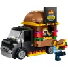 LEGO City Burger Van Food Truck Spielzeug für Jungen und Mädchen ab 5 Jahren, Fahrzeug-Bauspielzeug, Küchen-Spielset mit Verkäufer-Minifigur und Zubehör