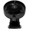 Adler Wiederaufladbarer Clip-on-Tischventilator | AD 7342 | Tischventilator | Schwarz | Durchmesser 15,5 cm | Anzahl Geschwindigkeiten 3 | Oszillation | 5 W