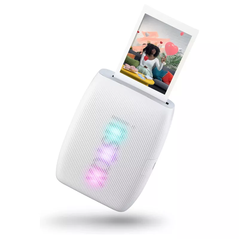 Fotodrucker Fujifilm Instax Mini Link 3 Weiß Bluetooth tragbarer Sofortbilddrucker für Smartphone-Fotos